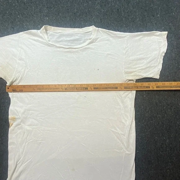 Vintage Distressed White Mens M Thrashed Grunge Single Stitch T-Shirt Emerson - Picture 8 of 9